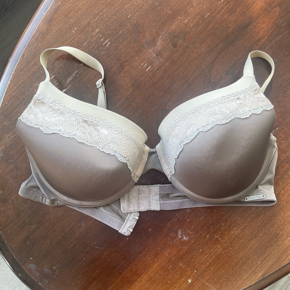 Calvin Klein 36c demi bra taupe and nude